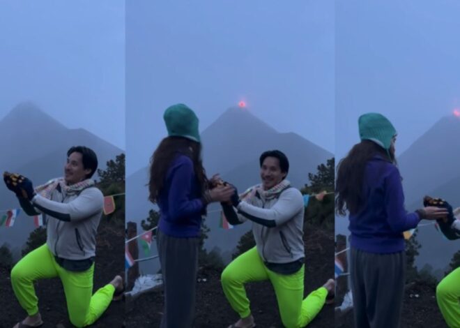 “Waktu” Ngam, gunung berapi meletus ketika wanita itu diusulkan kepada seorang teman pria