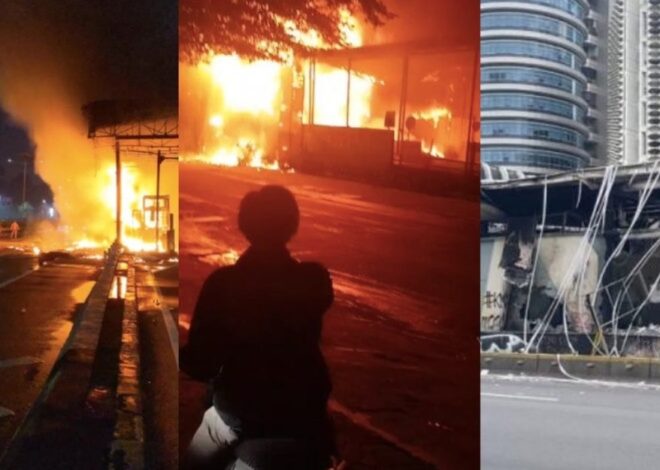 Demonstrasi Indonesia: BAS Stops, Policy Cottage & Seven Plaza Tolls dibakar