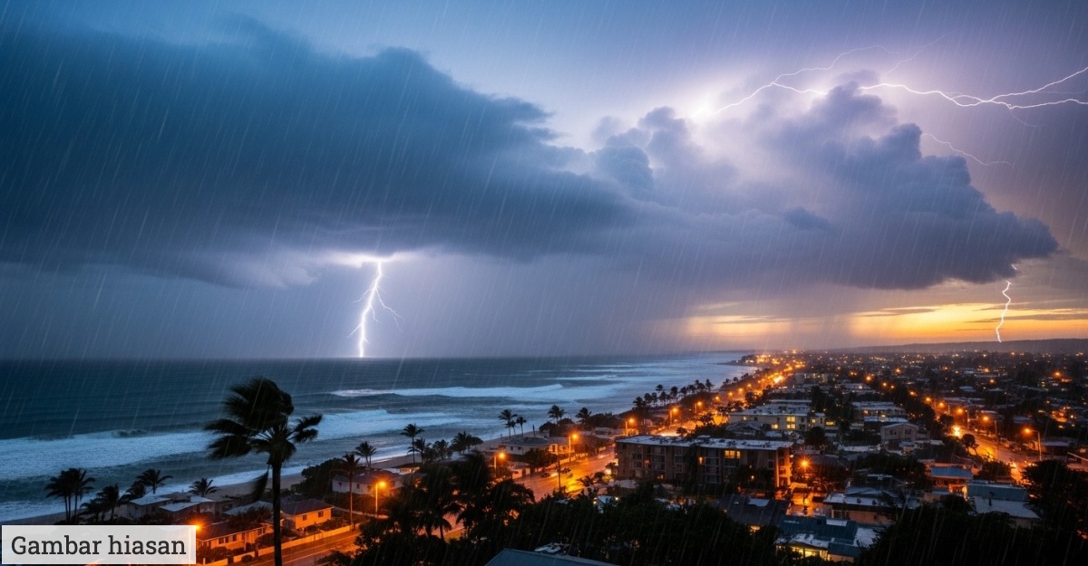 Prakiraan Hujan Lebat Akan Melanda 2 Negara Bagian, 1 Wilayah Hingga Malam Ini