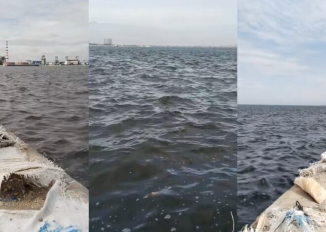 Hanya tembok pembatasnya, air laut di Jakarta lebih tinggi dari jalan raya